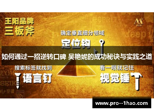 如何通过一招逆转口碑 吴艳妮的成功秘诀与实践之道 如何通过一招逆转口碑 吴艳妮的成功秘诀与实践之道